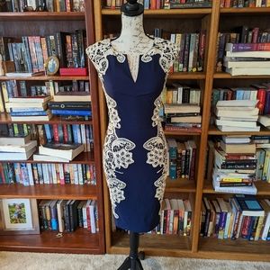 Modcloth Navy and Cream Lace Dress